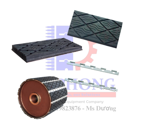 Tấm cao su bọc rulo.