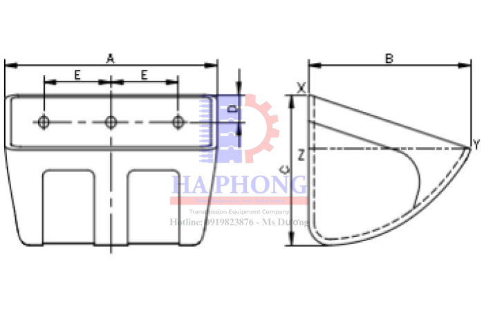 Gầu Tải Nhựa D